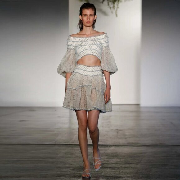 Zimmermann Painted Heart Contour Skirt S0 b95 - Picture 4 of 10